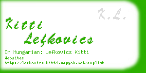 kitti lefkovics business card